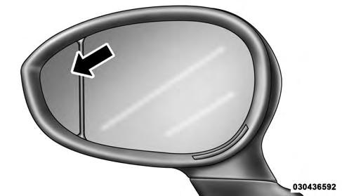 UNDERSTANDING THE FEATURES OF YOUR VEHICLE 77 WARNING! Vehicles and other objects seen in the passenger side convex mirror will look smaller and farther away than they really are.