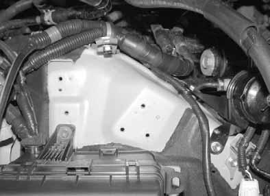 Toyota Land Cruiser J0 Cut away insulation in area of marking.