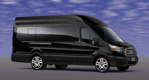 Performance suspension Download image Business Class Transit This sleek, all-black Transit was created by Detroit Custom Coach of Oak Park, Michigan, and offers amenities for VIP travel, whether for