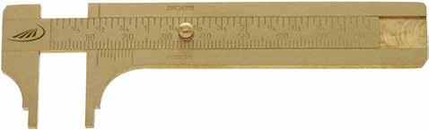 0180 Pocket caliper 1 Made from hard brass Factory standard Cardboard box Measuring range Jaw length Reading Ref.