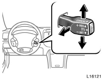 On steeper hills, a greater speed change will occur so it is better to drive without the cruise control.