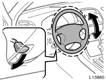 Tilt steering wheel Power adjustable pedals (some models with an automatic transmission) CAUTION Do not adjust the steering wheel while the vehicle is moving.