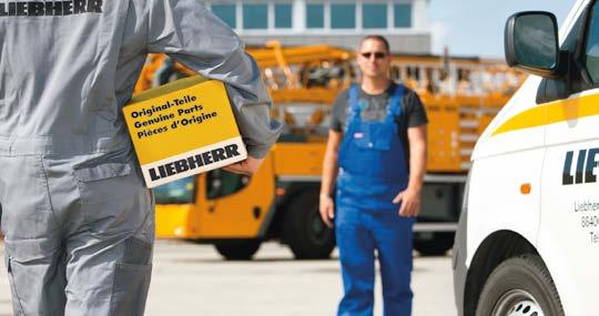 Genuine spare parts Genuine spare parts are perfectly tailored to every Liebherr crane.