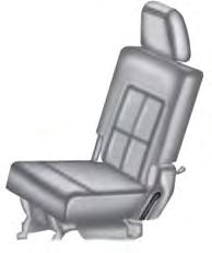 Reclining the Second Row Outboard 40% Seatback WARNING Reclining the seatback can cause an occupant to slide under the seat s safety belt, resulting in severe personal injuries in the event of a