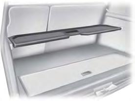 To move the shelf to the shelf position: E205355 A storage compartment is located in the floor of the rear cargo area. Lift up on the handle to open the cover.
