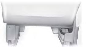 For outboard seating positions, route the tether strap under the head restraint and between the head restraint posts.
