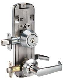 YH Collection Mechanical Interconnected Locksets Features 3 functions, 12 lever designs and 5 finishes Field adjustable from 4" to 5-1/2" center to center ANSI/BHMA A156.