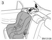 For instructions to install the child restraint system, see Child restraint on page 66 in