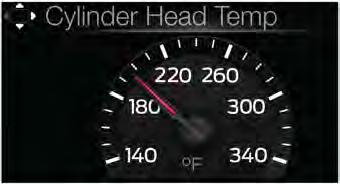 Cyl Head Displays the engine oil temperature.