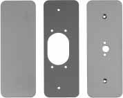 Auxiliary Hardware and General Information Cover Plates 229 Kit (For 22 Rim Device) Kit contains inside and outside plates for hinge stile cutouts, an inside
