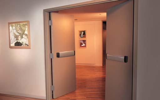 THE FULL LINE OF INPACT RECESSED EXIT DEVICES FOR SINGLE AND DOUBLE DOOR APPLICATIONS.
