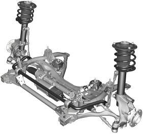 F30 Front Suspension The double-pivot front axle with trailing links in the F30 represents the optimum combination of driving dynamics and ride comfort.
