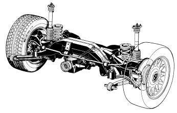 Integral Axle (III and IV) The integral axle is a multi-link rear suspension which was introduced on the E31.