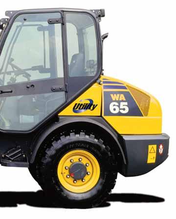Operator Comfort Large cab interior space Ergonomic designed controls Large glass area for greater comfort and visibility Large storage areas Easy entry cab Open ROPS Canopy (optional) Long wheelbase