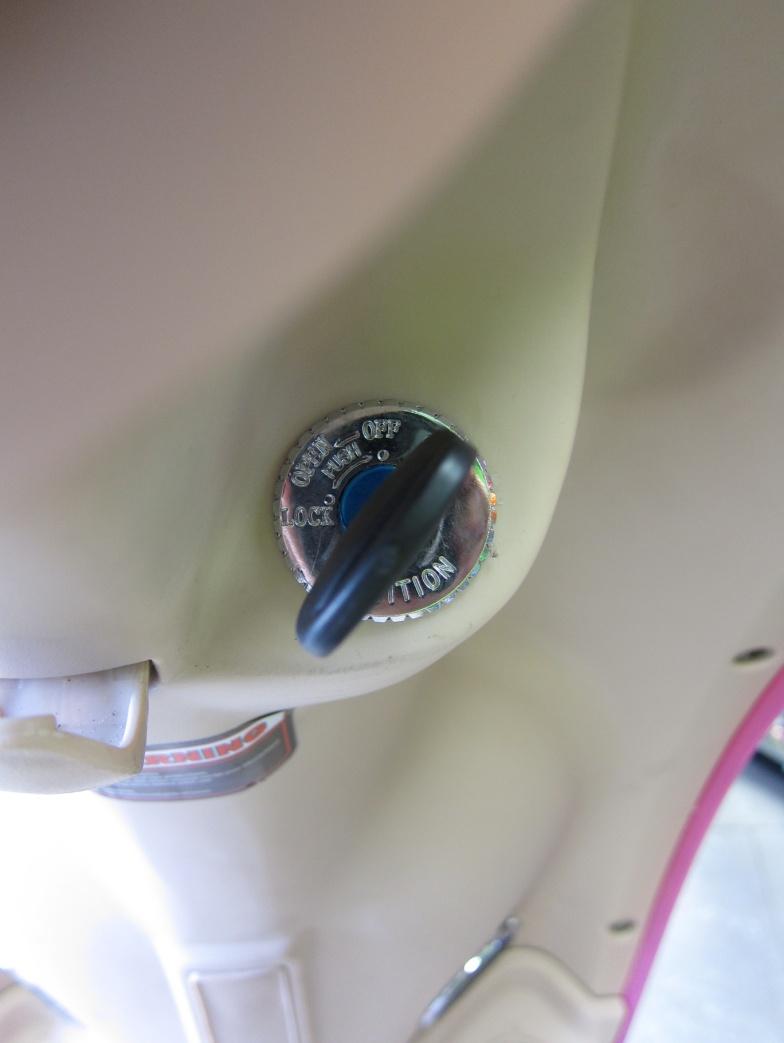 13 P age Key Positions in Ignition 1. This is the handlebar lock position. This position is reached when the key is pushed in, and then turn to the counter clockwise, from the off position.