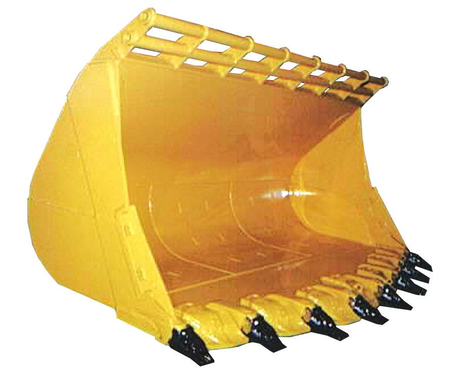 Wheel Loader Buckets SPADE NOSE ROCK BUCKETS Designed for handling loose rock or digging in severe applications Available with V or modified V style edge 400- Burnell high strength, alloy steel