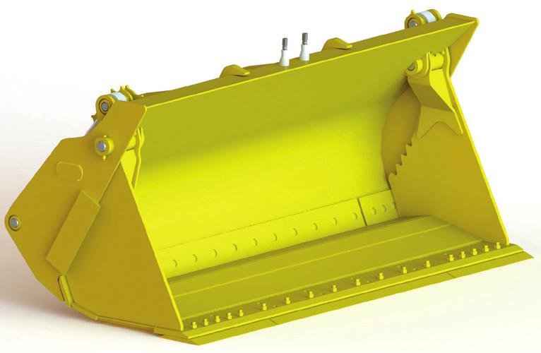 Wheel Loader Buckets MULTI-PURPOSE BUCKETS Versatile in handling excavating, grappling, loading, and top dumping Double bottom clam floor design provides greater strength and durability Equipped with