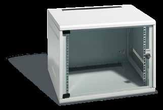 III. NT Box Wall Cabinets, NT Mini Rack High-grade steel housing (light grey RAL 7035) with complete range of basic equipment Optimum accessibility for fast installation: once the door is open, the