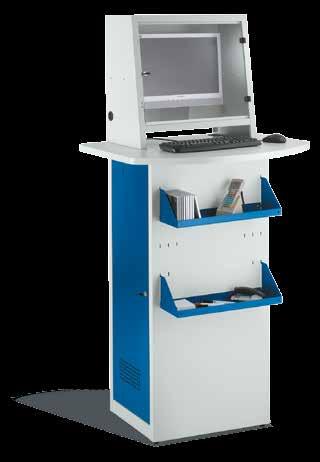 IV. PC Cabinets, PC Enclosures SCHÄFER IT Terminal Mobile IT Cabinet 1 2 PC enclosure for use on factory floors and in warehouses Cabinet and monitor housing manufactured from high-quality sheet