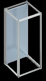 depth + 250 mm, min. depth 500 mm RAL 9005 (black) Width (mm) Depth (mm) 422 500 6758550 422 600 6760550 482.6 mm (19 ) heavy-duty shelf, pull-out The pull-out version of the 482.