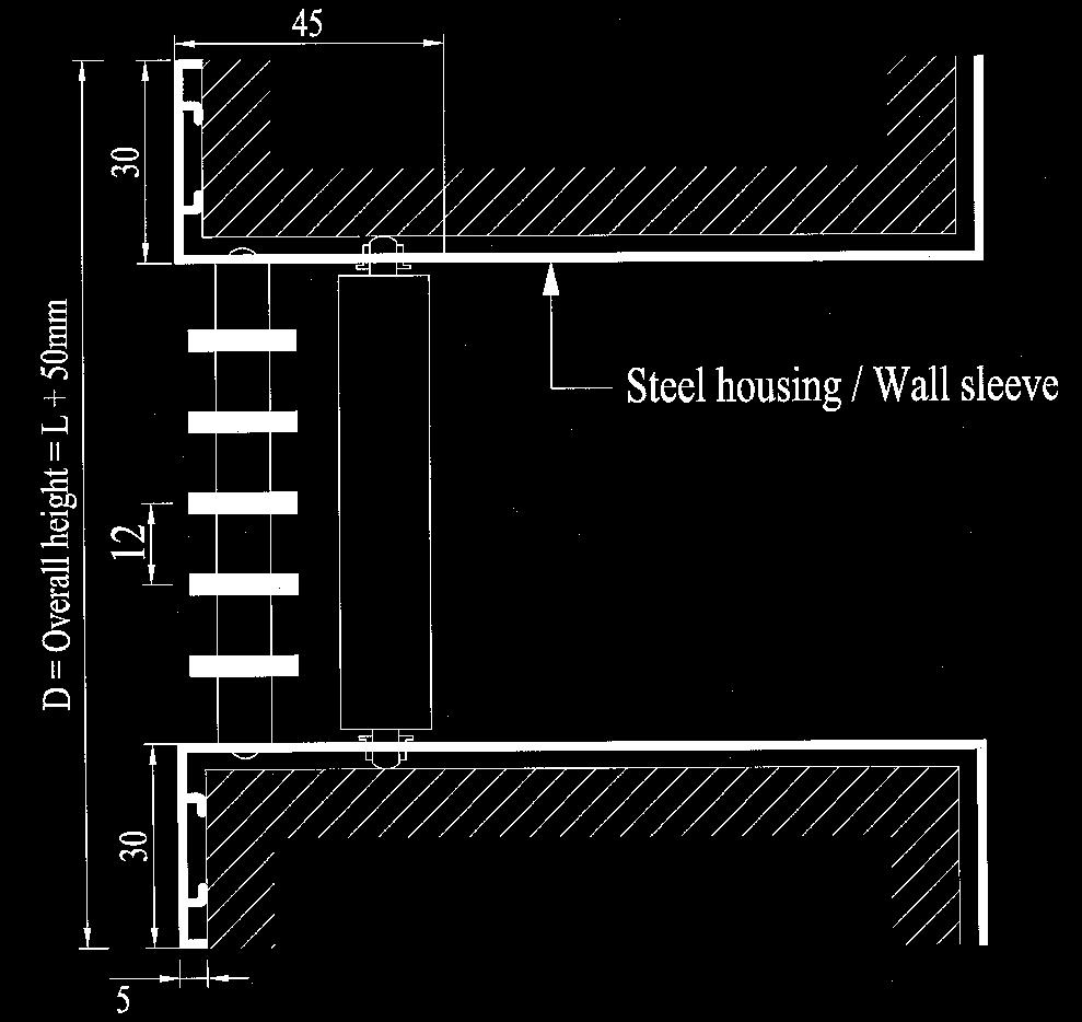 Wall sleeves are made of heavy gauge galvanized steel.