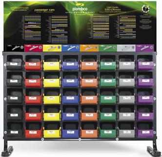Weights (1 box of each - see table for quantities, 1 box of adhesive weights (312-30) ); Installation/removal tool (WR 305-25K-PC); Application chart; Application hand gauge; Header; 40 Plastic Bins