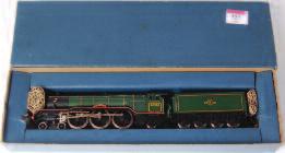 719 A Triang R2595/R35 Britannia engine and tender, handrails added (G), another Hornby tender drive version (G), R157 DMU with bit headcode (G- BF), 2 LNER Flying Scotsman tenders only and 5 wagons