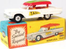 Lot 1628 1628 Corgi Toys, 215S Ford Thunderbird Open Sports, red body with yellow interior and driver figure, silver detailing, in the original blue and yellow all-card box with leaflet (NM,BVG)