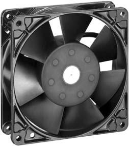Series 5900 7 x 7 x 38 mm Technology AC fans with internal rotor shaded-pole motor. Impedance protected against overloading. Metal fan housing and impeller of fibreglass reinforced plastic PA.