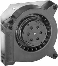 AC Radial Fans Series RL 90 x x 37 mm AC radial blower with external rotor shaded-pole motor. Impedance protected against overloading. Spiral housing and blower wheel of fibreglass-reinforced plastic.