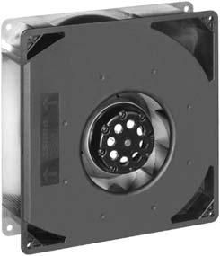 AC Radial Fans Series RG 0 x 0 x 56 mm Technology AC radial blower with external rotor shaded-pole motor. Thermal contactor as protection against thermal overloading.