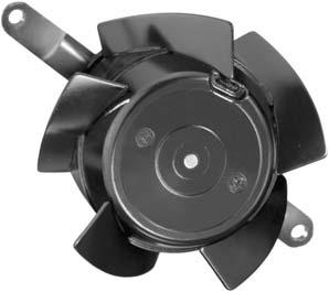 Series 8000 TV 76 Ø x 37 mm Technology AC fans with external rotor shaded-pole motor. Impedance protected against overloading. Impeller and mounting bracket of metal. Air exhaust over struts.
