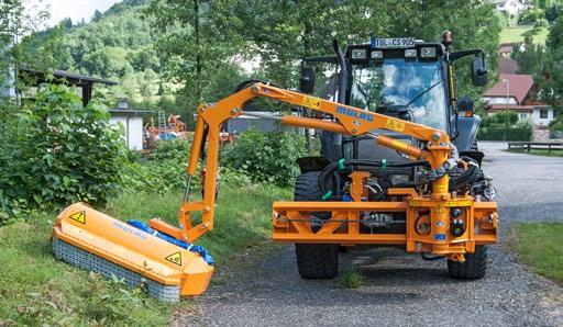 1 m - Universal use by quick-changedevice - for small tractors The MFK 400 has been designed for smaller size of