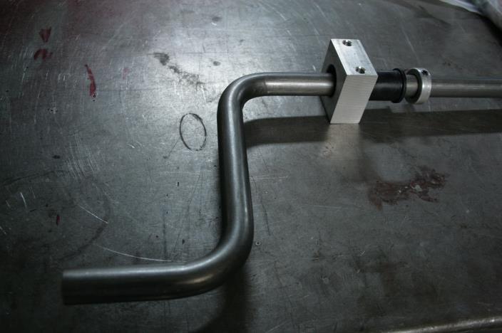 Installing the anti-sway bar: Slide the lock ring collar over the bar on each side