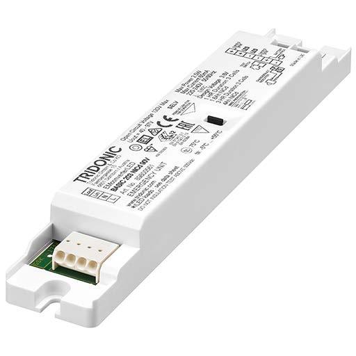 EM converter EM converter BASIC icd/imh 250 V BASIC series Product description lighting Driver for manual testing For self-contained emergency lighting For modules with a forward voltage of 50 250 V