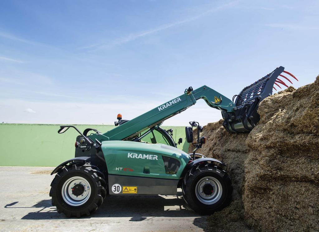 With their especially compact dimensions, Kramer telehandlers open up a wide range of applications across many areas of agriculture.