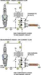 Figure 69-19 A DC voltage is applied across the spark plug gap after the plug fires and the circuit can determine if