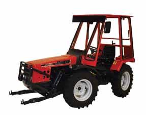 AGT compact tractors AGT 835 27 kw (35 hp) Articulated steering with small turning circle. Adjustable width from 112 to 150 cm. 6Fw X 3Rv gearbox.