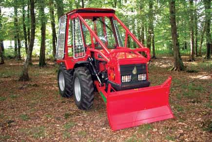 Forest version : AGT 835 Suitable for use in forestry. Articulated steering chassis with semi cabin.