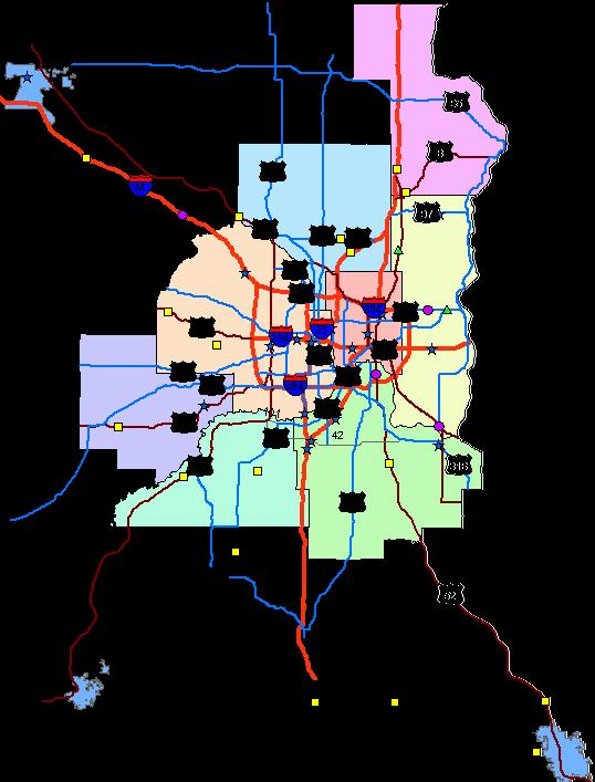 Key Freight Corridors in Twin Cities Metro Area