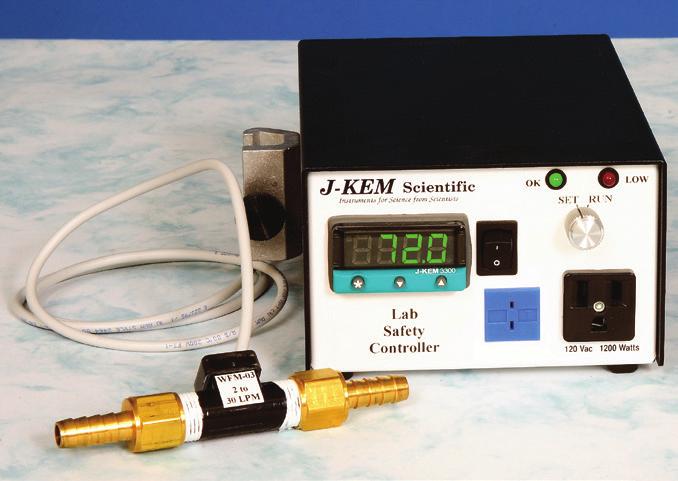 Water Flow Monitors/Controllers 0115 12167 Model LS-120 Lab Safety Controller, J-Kem Lab safety controller by J-Kem combines all the features of the Digital Monitor and the Water-Flow Monitor into a