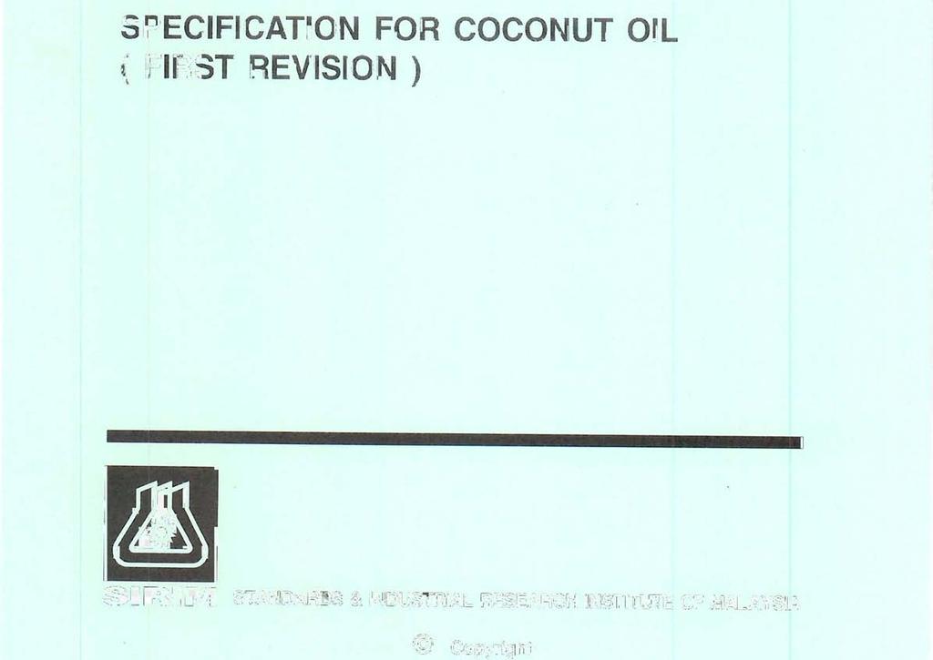 COCONUT OIL ( FIRST REVISION
