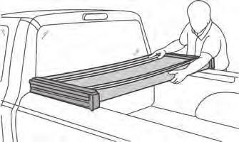 Bow Mount, Part Number 728600, Qty - 8 Parts List Place Tonneau on Bed Place the Tonneau on the vehicle with the retaining straps facing up.
