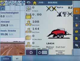 Through automation of all core functions of the tractor, your S-TECH monitor delivers optimum operational procedures and also provides you with an overview of the work already completely, fuel