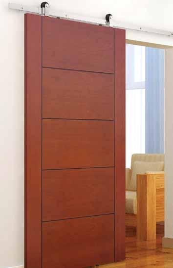 A Pacific Entries Interior Barn Door Features: Solid engineered core Knotty Alder doors 1-3/4 thick slabs 36 and 42 width, 84 height (42