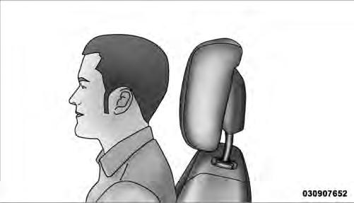 The Active Head Restraint should be adjusted so the top of the head restraint is