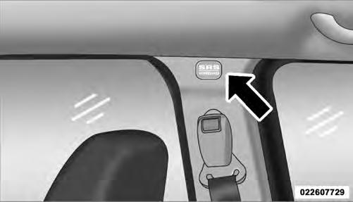 60 THINGS TO KNOW BEFORE STARTING YOUR VEHICLE Supplemental Side Airbag Inflatable Curtain (SABIC) SABIC airbags offer side-impact and vehicle rollover protection to front and rear seat outboard