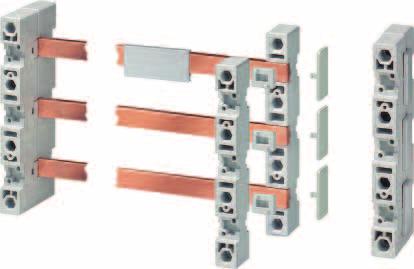 8US Busbar Systems 40 mm Busbar Systems Siemens AG 2007 Base assemblies Overview 2 1 3 4 5 1 Flat copper profile 2 Busbar support 3 Cover profile 4 Inlay part 5 Covering cap Selection and ordering