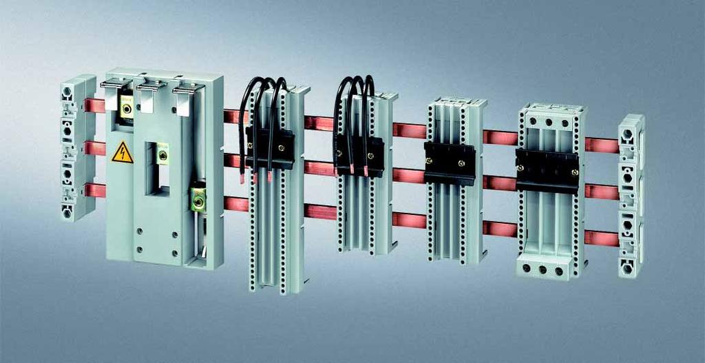 8US Busbar Systems 40 mm Busbar Systems Siemens AG 2007 Busbar adapters and device holders Overview Selection and ordering data For copper busbars according to DIN 46433, width: 12 mm and 15 mm,