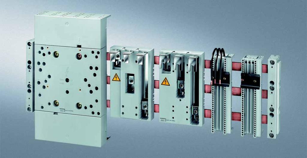 8US Busbar Systems 60 mm Busbar Systems Siemens AG 2007 Busbar adapters and device holders Overview Selection and ordering data For flat copper profiles according to DIN 46433, width: 12 mm to 30 mm,